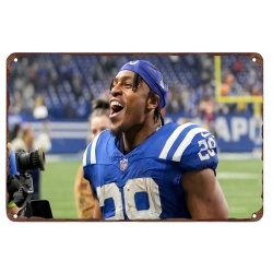 Indianapolis Colts Aluminum Sign 12x8 Inch Jonathan Taylor  003