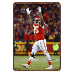 Kansas City Chiefs Aluminum Sign 12x8 Inch Chris Jones003