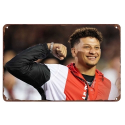 Kansas City Chiefs Aluminum Sign 12x8 Inch Patrick Mahomes 002