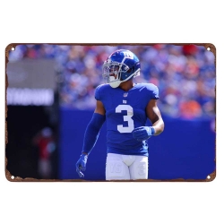 New York Giants Aluminum Sign 12x8 Inch Sterling Shepard 002