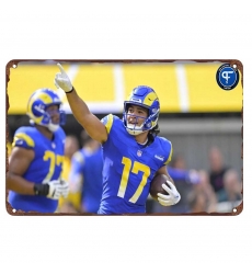 Los Angeles Rams Aluminum Sign 12x8 Inch Puka Nacua 001