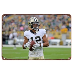 New Orleans Saints Aluminum Sign 12x8 Inch Chris Olave 005