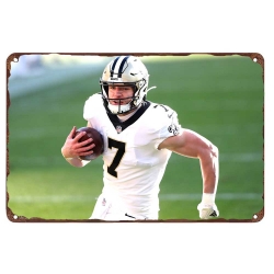 New Orleans Saints Aluminum Sign 12x8 Inch Taysom Hill 001