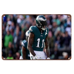 Philadelphia Eagles Aluminum Sign 12x8 Inch A.J. Brown 002