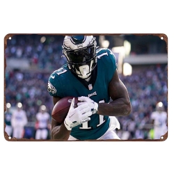 Philadelphia Eagles Aluminum Sign 12x8 Inch A.J. Brown 009