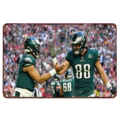 Philadelphia Eagles Aluminum Sign 12x8 Inch Dallas Goedert 005