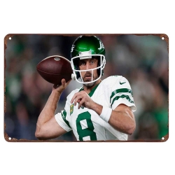 New York Jets Aluminum Sign 12x8 Inch Aaron Rodgers 002