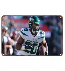 New York Jets Aluminum Sign 12x8 Inch Breece Hall 005