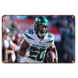 New York Jets Aluminum Sign 12x8 Inch Breece Hall 005