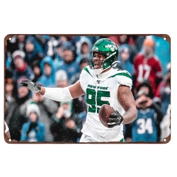 New York Jets Aluminum Sign 12x8 Inch Quinnen Williams 005