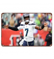 Seattle Seahawks Aluminum Sign 12x8 Inch Geno Smith 001