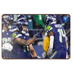 Seattle Seahawks Aluminum Sign 12x8 Inch Tyler Lockett 003