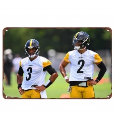 Pittsburgh Steelers Aluminum Sign 12x8 Inch Russell Wilson 003