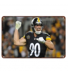 Pittsburgh Steelers Aluminum Sign 12x8 Inch T.J. Watt 002