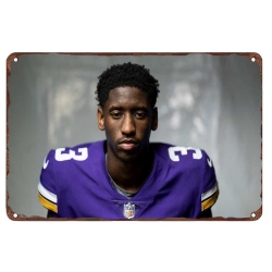 Minnesota Vikings Aluminum Sign 12x8 Inch Jordan Addison 004