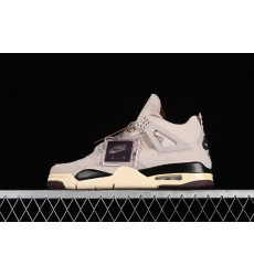 A MA MANIERE X AIR JORDAN 4 RETRO FOSSIL STONE METALLIC PEWTER BURGUNDY CRUSH