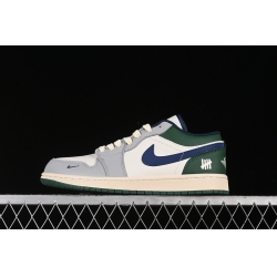 AIR JORDAN 1 LOW UN WHITE GREY GREEN BLUE