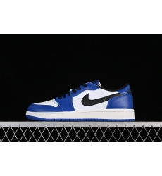 AIR JORDAN 1 LOW WHITE BLACK GAME ROYAL