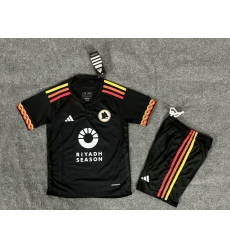 Youth Soccer Jersey Roma Black