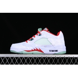 AIR JORDAN 5 LOW WHITE GREEN RED GREY 1551183