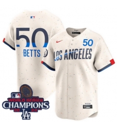 Youth Nike Los Angeles Dodgers Mookie Betts #50 Ice Cream 2024 World Series Champions Stitched MLB Jersey