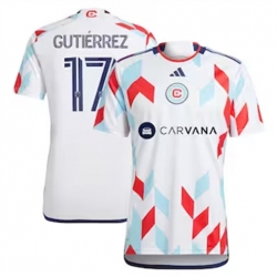 Men Chicago Fire Brian Gutierrez 2024 25 Away Replica White