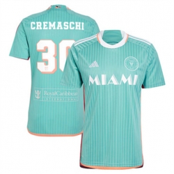 Men Inter Miami CF Benjamin Cremaschi 2024 25 Third Replica Aqua