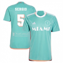 Men Inter Miami CF Sergio Busquets 2024 25 Third Replica Aqua