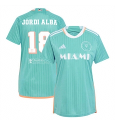 Women Inter Miami CF Jordi Alba 2024 25 Third Replica Aqua