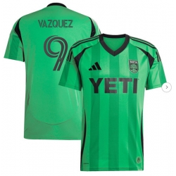 Mens Austin FC Brandon Vazquez adidas Green 2025 The Heartbeat Kit Replica Player Jersey