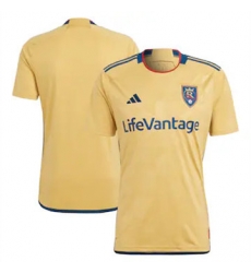 Men Real Salt Lake Blank 2023 24 Away Replica Gold