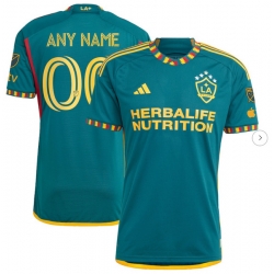 Mens LA Galaxy adidas Green 2023 LA Kit Authentic Custom Jersey