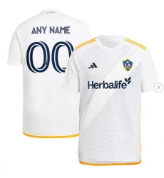 Mens LA Galaxy adidas White 2024 Angeleno Kit Replica Custom Jersey