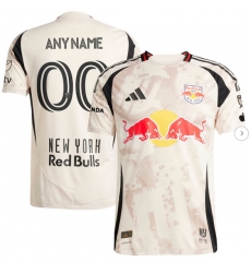 Men New York Red Bulls adidas Tan 2025 Stone Kit Authentic Custom Jersey