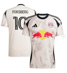 Men's New York Red Bulls Emil Forsberg adidas Tan 2025 Stone Kit Replica Player Jersey