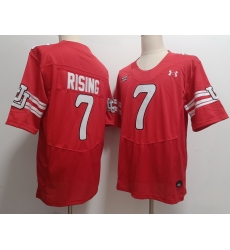 Men Utah Utes Cameron Rising #7 Red Stitched NCAA Football Jersey