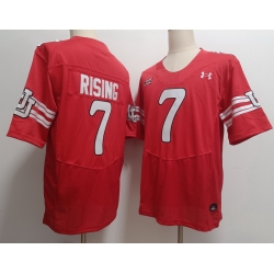 Men Utah Utes Cameron Rising #7 Red Stitched NCAA Football Jersey