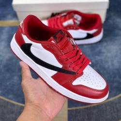Men Nike Air Jordan 1 Black White Low Cut Shoes