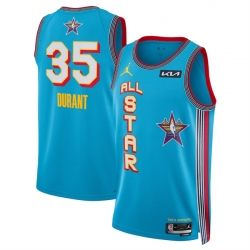 Men 2025 All Star 35 Kevin Durant Light Blue Stitched Basketball Jersey