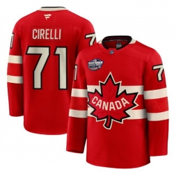 Men Canada 71 Anthony Cirelli Red 2025 4 Nations Face Off Premium Stitched Jersey