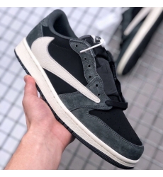 Air Nike Jordan 1 Special Logo Black Gray Men Shoes