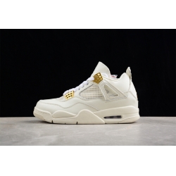 AIR JORDAN 4 WMNS SAIL WHITE GOLD GREY