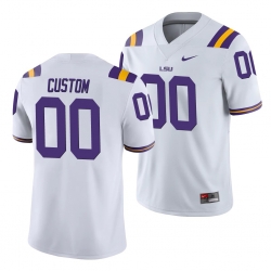 LSU Tigers Custom White College Football Men'S Jersey