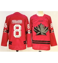 Men Canada Hockey 8 Cale Makar Red Stitched Jersey