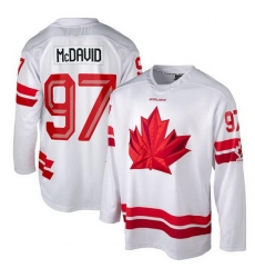 Men Canada Hockey 97 Connor McDavid White 2026 Stitched Hockey Jersey