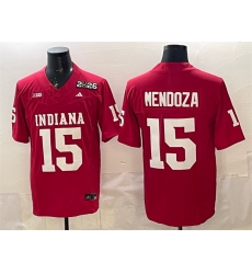 Men Indiana Hoosiers 15 Fernando Mendoza Red F U S E 2026 Patch Stitched Basketball Jersey Men Indiana Hoosiers 15 Fernando Mendoza Red F U S E 2026 Patch Stitched Basketball Jersey