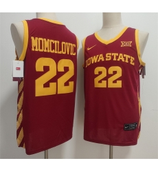 Men Iowa State Cyclones 22 Milan Momcilovic Maroon Stitched Jersey