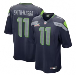 Jaxon Smith-Njigba Seattle Seahawks Nike Super Bowl LX Patch Game Jersey College Navy