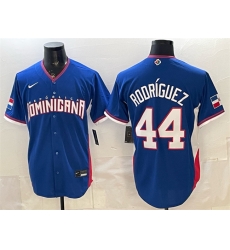 Men Dominican Republic Baseball 44 Julio Rodriguez Royal 2026 World Baseball Classic Road Stadium Stitched Jersey Men Dominican Republic Baseball 44 Julio Rodriguez Royal 2026 World Baseball Classic Road Stadium Stitched Jersey