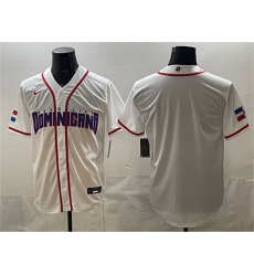 Men Dominican Republic Baseball Blank White 2026 World Baseball Classic Home Stadium Stitched Jersey Men Dominican Republic Baseball Blank White 2026 World Baseball Classic Home Stadium Stitched Jersey